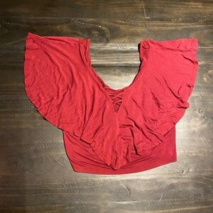 Rue 21 crop top-burgundy